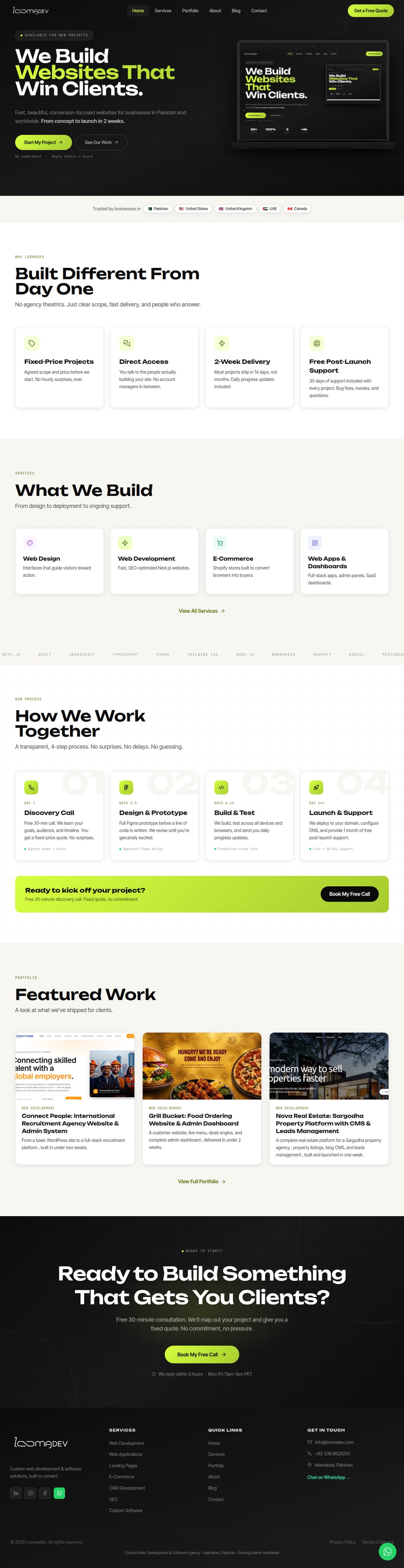 LoomaDev website preview
